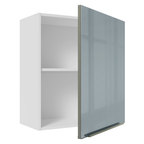 Armário Aéreo Madesa Lux 60 cm 1 Porta Branco/Cinza