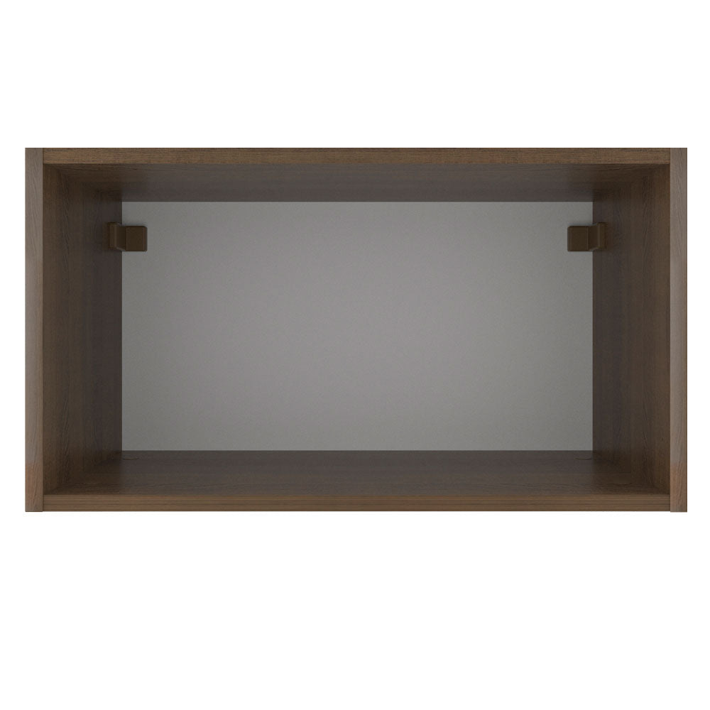 Armário Aéreo Madesa Glamy 60 cm 1 Porta Basculante Rustic/Branco