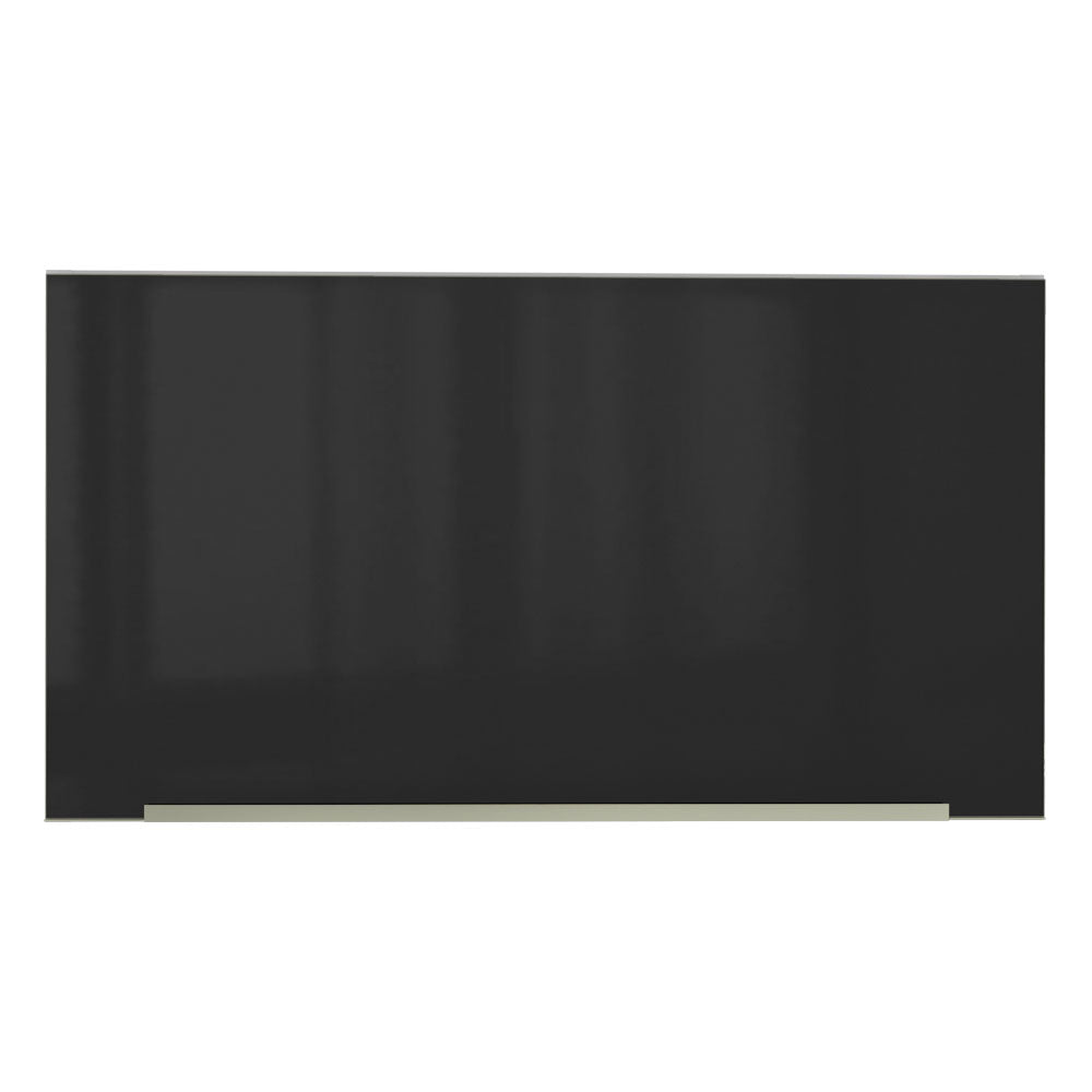 Armário Aéreo Madesa Lux 60 cm 1 Porta Basculante Branco/Preto