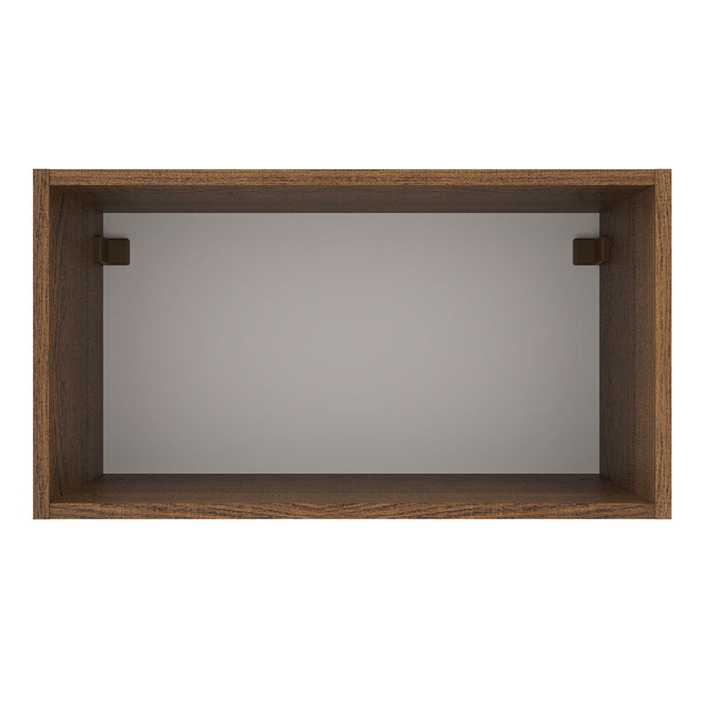 Armário Aéreo Madesa Agata 60 cm 1 Porta Basculante Rustic/Preto