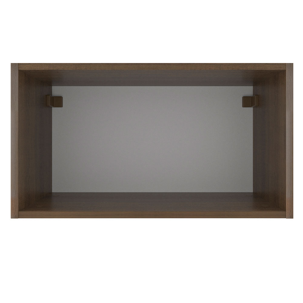 Armário Aéreo Madesa Glamy 60 cm 1 Porta Basculante Rustic/Preto