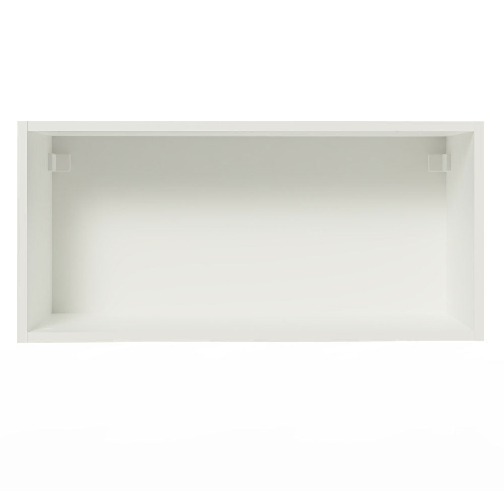 Armário Aéreo de Cozinha Madesa Glamy 70 cm 1 Porta Basculante Branco/Preto