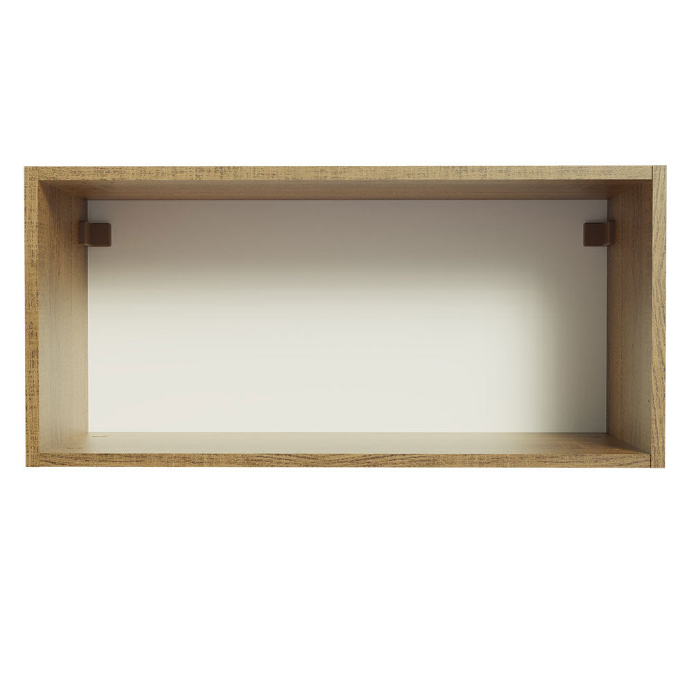 Armário Aéreo de Cozinha Madesa Glamy 70 cm 1 Porta Basculante Rustic/Preto