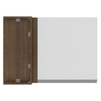 Armário Aéreo de Canto Madesa Glamy 1 Porta Rustic/Branco