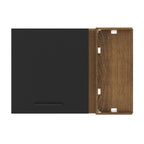 Armário Aéreo de Canto Madesa Agata 1 Porta Rustic/Preto