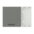 Armário Aéreo de Canto Madesa Agata 1 Porta Branco/Cinza