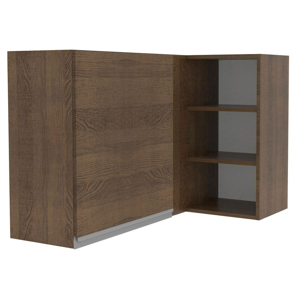 Armário Aéreo de Canto Madesa Glamy 1 Porta para linha de 60 cm de profundidade Rustic