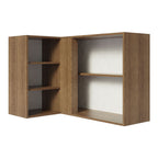 Armário Aéreo de Canto Madesa Agata 1 Porta para linha de 60 cm de profundidade Rustic/Cinza