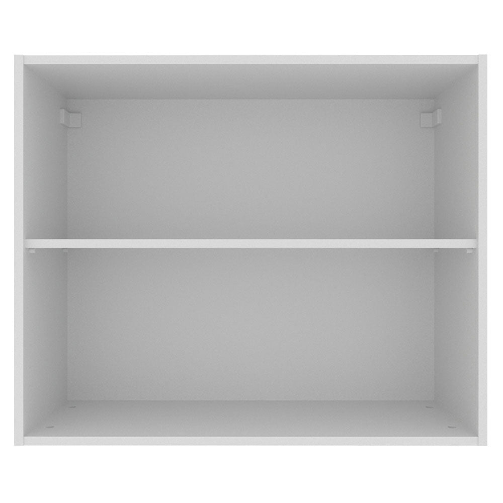 Armário Aéreo Madesa Acordes 100% MDF 80 cm 2 Portas Branco Brilho