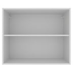 Armário Aéreo Madesa Acordes 100% MDF 80 cm 2 Portas Branco Brilho