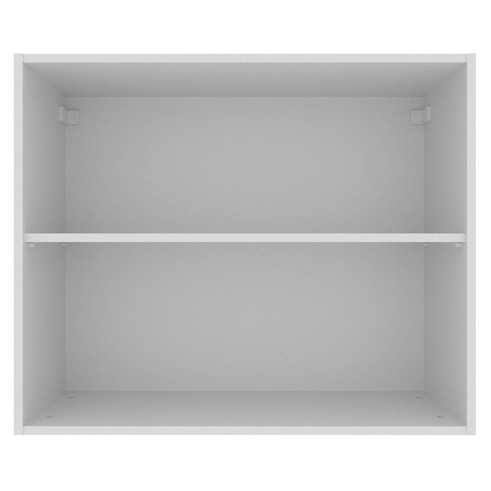 Armário Aéreo Madesa Acordes 100% MDF 80 cm 2 Portas Branco/Rustic