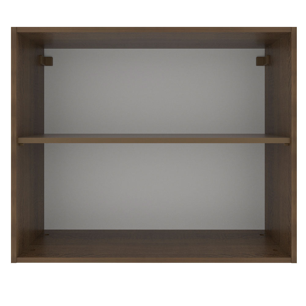 Armário Aéreo Madesa Stella 80 cm 2 Portas Rustic/Branco