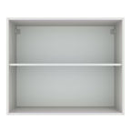 Armário Aéreo Madesa Agata 80 cm 2 Portas Branco/Preto