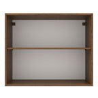 Armário Aéreo Madesa Agata 80 cm 2 Portas Rustic/Preto