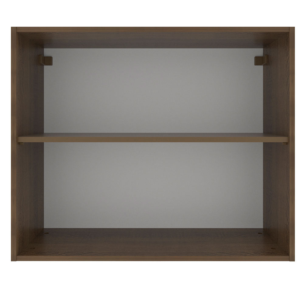 Armário Aéreo Madesa Glamy 80 cm 2 Portas Rustic/Preto