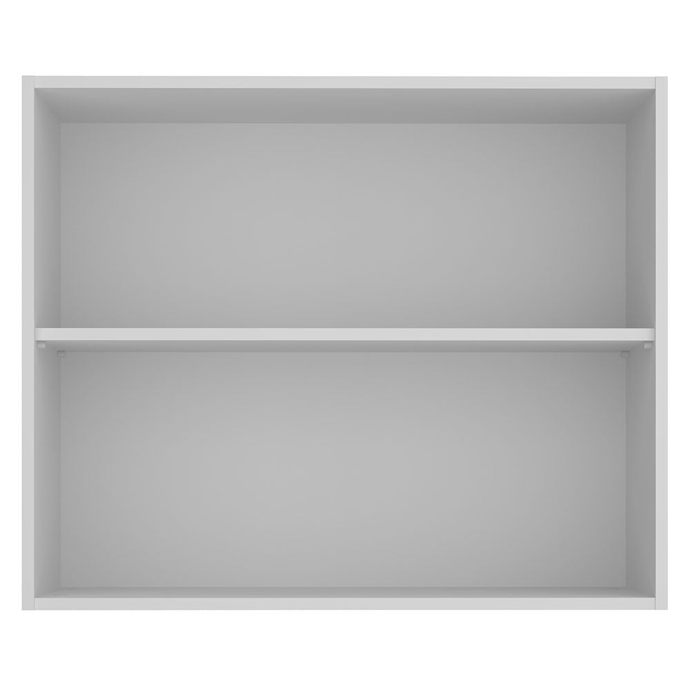 Armário Aéreo Madesa Glamy 80 cm 2 Portas Branco/Rustic