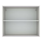 Armário Aéreo Madesa Agata 80 cm 2 Portas Branco/Cinza