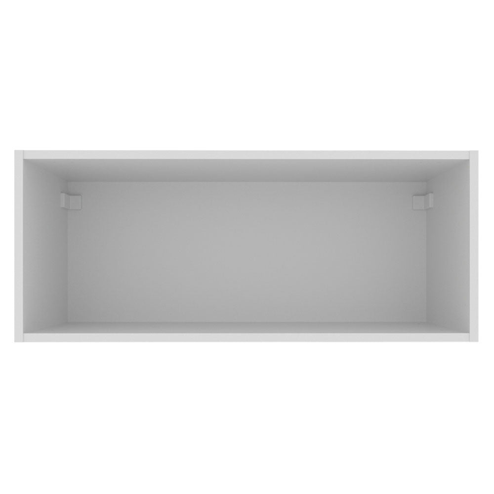 Armário Aéreo Madesa Acordes 100% MDF 80 cm 1 Porta Basculante Branco/Rustic