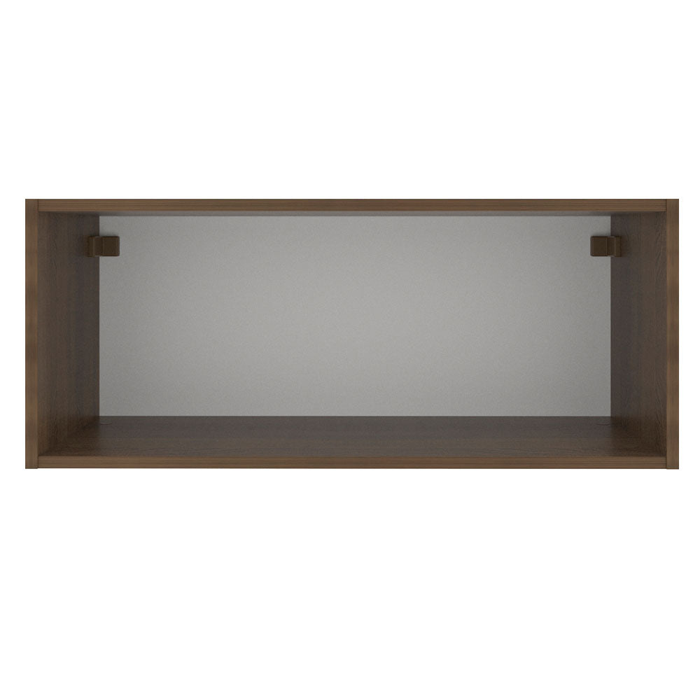 Armário Aéreo Madesa Glamy 80 cm 1 Porta Basculante Rustic/Branco