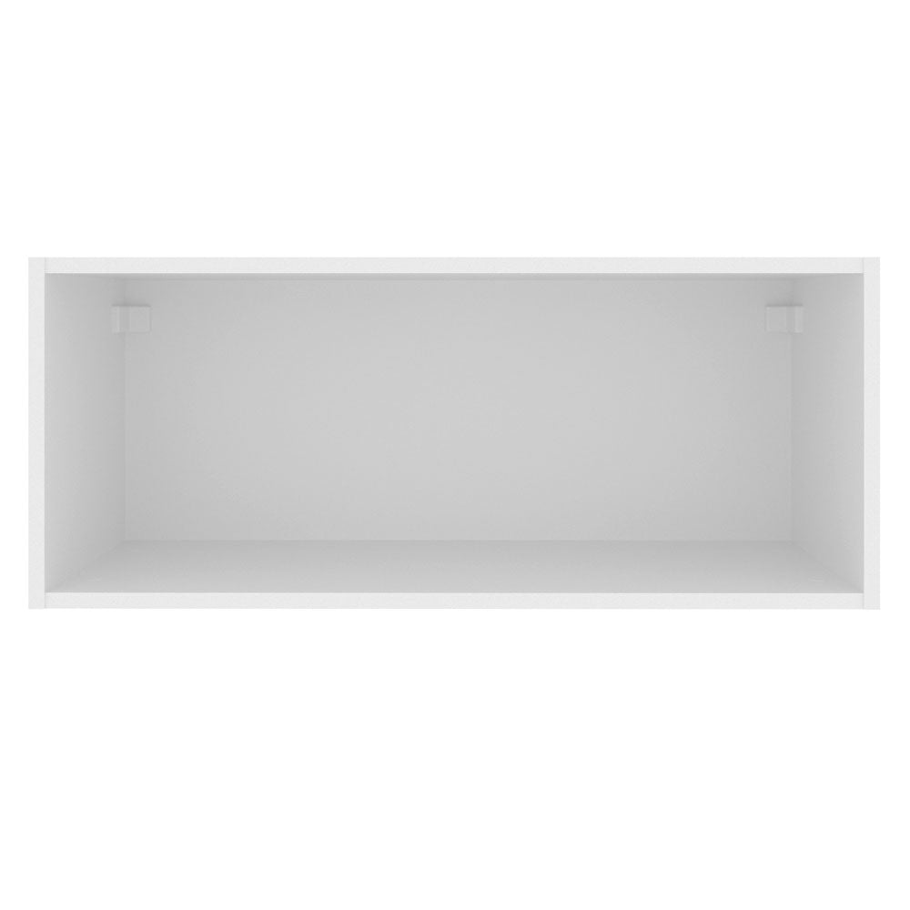 Armário Aéreo Madesa Glamy 80 cm 1 Porta Basculante Branco/Preto
