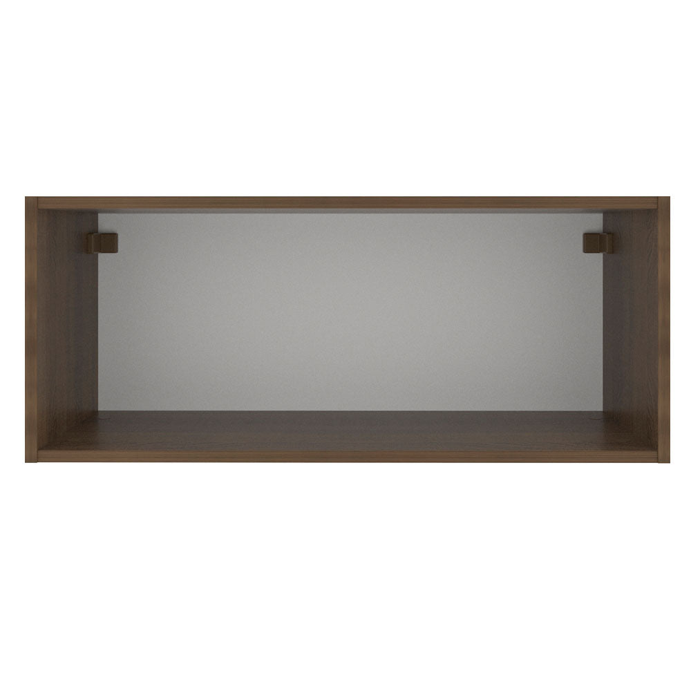 Armário Aéreo Madesa Glamy 80 cm 1 Porta Basculante Rustic/Preto
