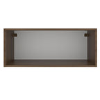 Armário Aéreo Madesa Glamy 80 cm 1 Porta Basculante Rustic/Preto