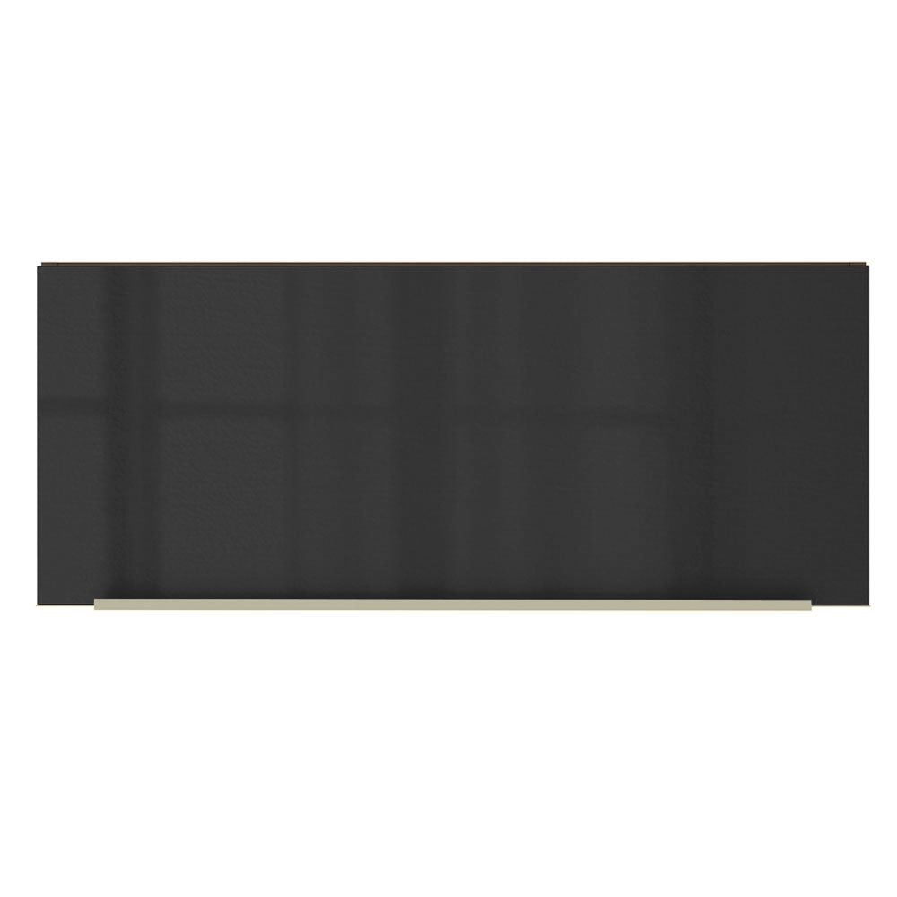 Armário Aéreo Madesa Lux 80 cm 1 Porta Basculante Rustic/Preto