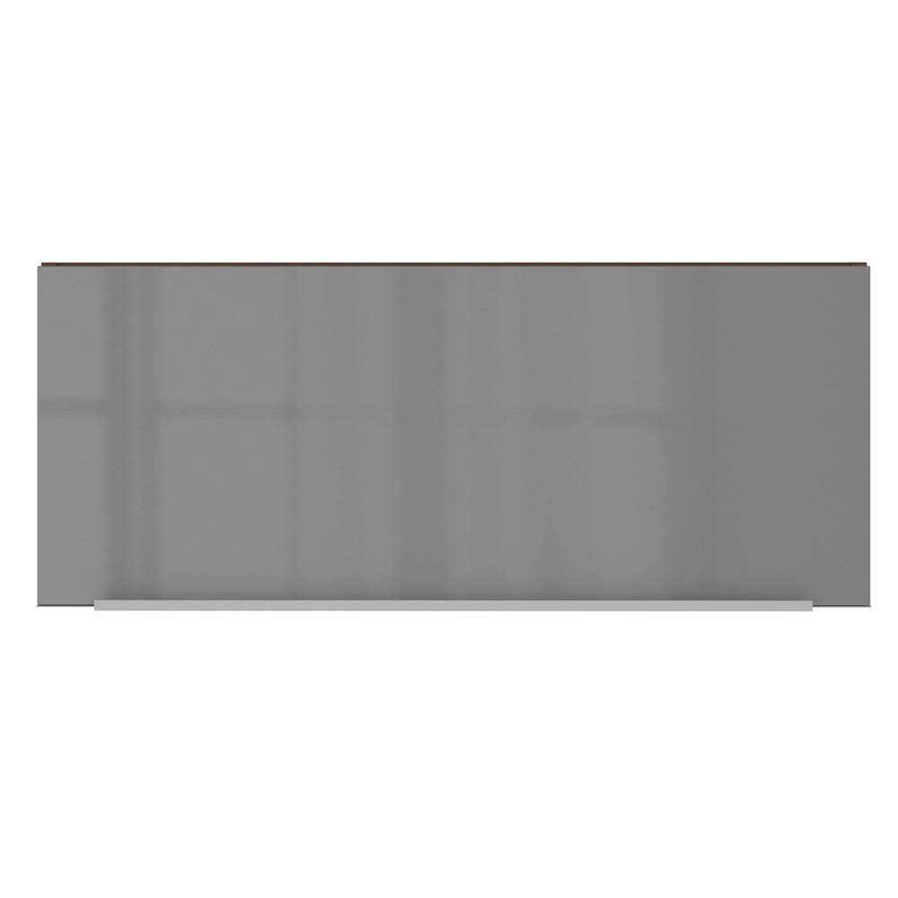 Armário Aéreo Madesa Lux 80 cm 1 Porta Basculante Rustic/Cinza