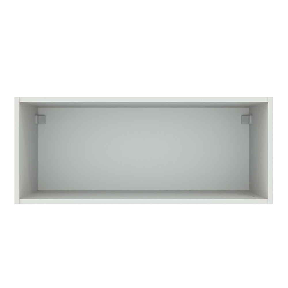 Armário Aéreo Madesa Agata 80 cm 1 Porta Basculante Branco/Cinza