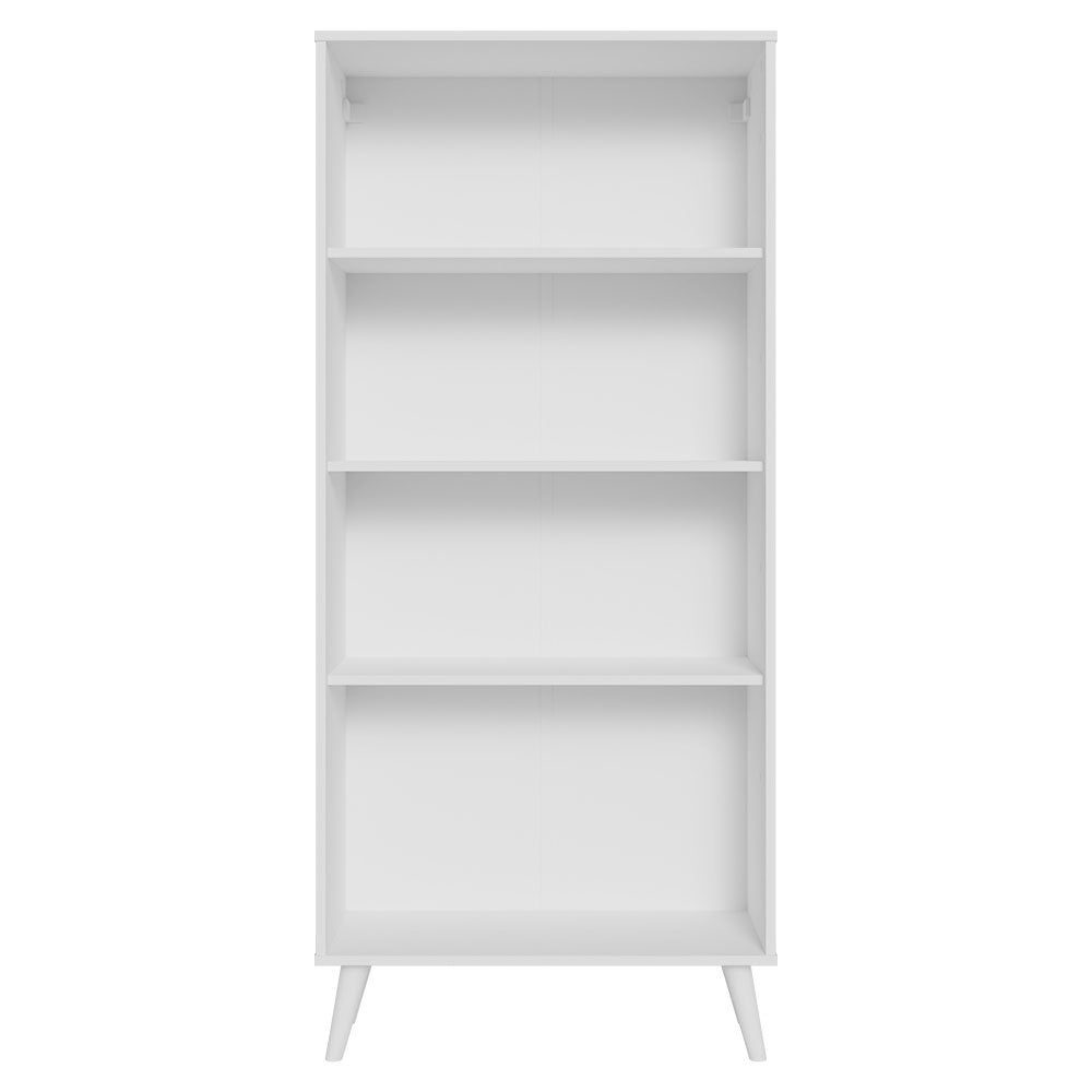 Cristaleira 70 cm 2 Portas de Vidro com Pés Cônicos Branco Madesa