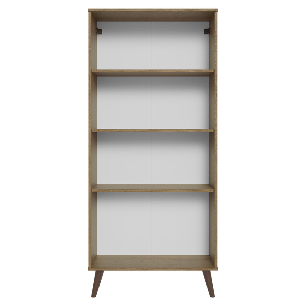Cristaleira 70 cm 2 Portas de Vidro com Pés Cônicos Rustic/Marrom Madesa