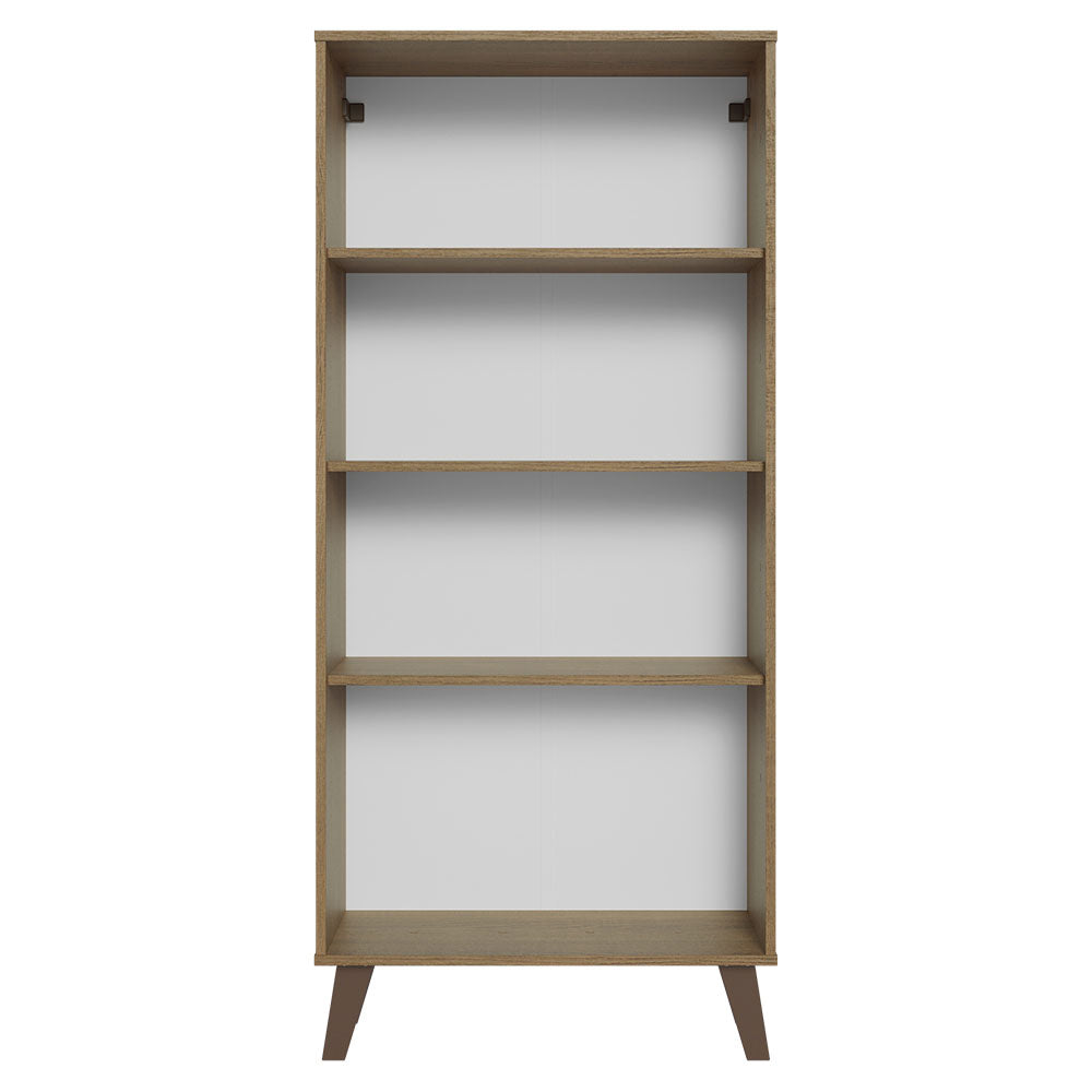 Cristaleira 70 cm 2 Portas de Vidro com Pés Trapézio Rustic/Marrom Madesa