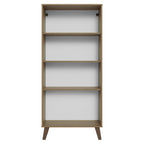Cristaleira 70 cm 2 Portas de Vidro com Pés Trapézio Rustic/Marrom Madesa