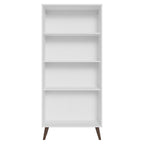 Cristaleira 70 cm 2 Portas de Vidro com Pés Cônicos Branco/Marrom Madesa
