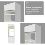 Armário de Cozinha Completa 549cm Branco Glamy Madesa 01