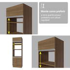 Armário de Cozinha Completa 549cm Rustic Glamy Madesa 01