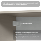 Armário de Cozinha Completa de Canto Suspenso 385cm Crema Nice Madesa 02