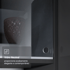 Armário de Cozinha Completa de Canto 465 cm Preto Nice Madesa 05