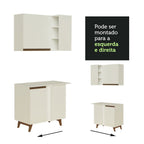 Armário de Cozinha Completa de Canto 332cm Branco Reims Madesa 03