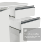 Armário de Cozinha Completa de Canto 507 cm Branco Smart 100% MDF Madesa 01