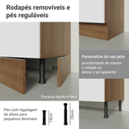 Armário de Cozinha Completa 270 cm Rustic/Branco Agata Madesa 12