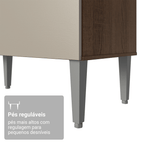 Armário de Cozinha Compacta 196cm Rustic/Crema Aura Madesa 01