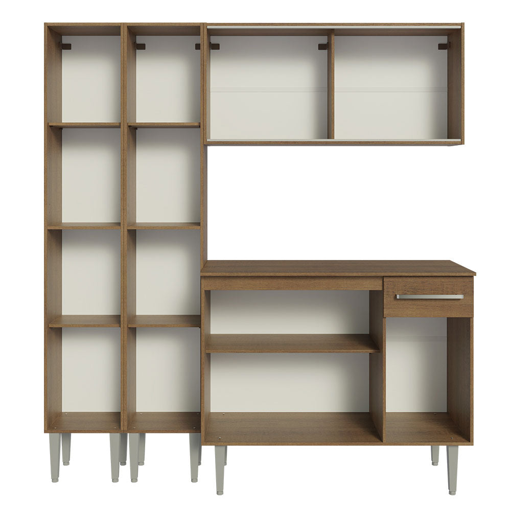 Armário de Cozinha Compacta 169cm Rustic Emilly Madesa 09