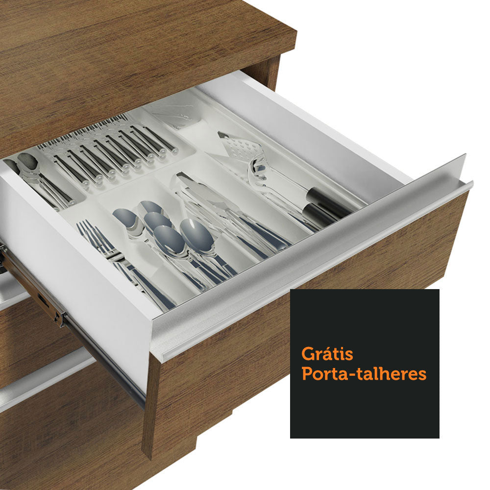 Armário de Cozinha Compacta 200cm Rustic Glamy Madesa 08