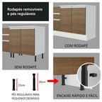 Armário de Cozinha Completa 280cm Branco/Rustic Marcela Madesa 03