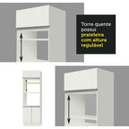 Armário de Cozinha Completa 290cm Branco Vicenza Madesa 12