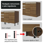 Armário de Cozinha Completa 340cm Rustic Glamy Madesa 01