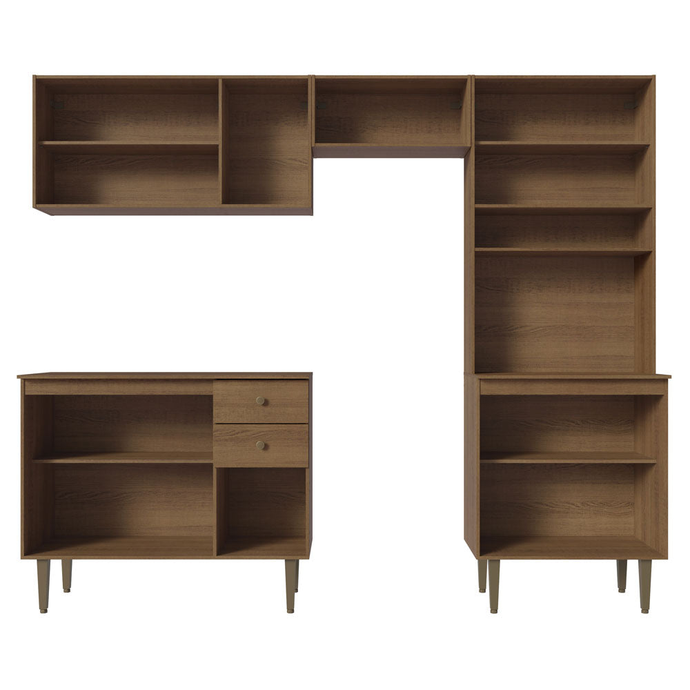 Armário de Cozinha Compacta 235cm Rustic Gourmet Madesa 01