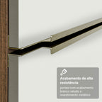 Kit Balcão + Cristaleira 70cm Rustic/Branco Veludo Lux Madesa 01