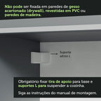 Armário de Cozinha Completa Suspenso 220cm Cinza Nice Madesa 02